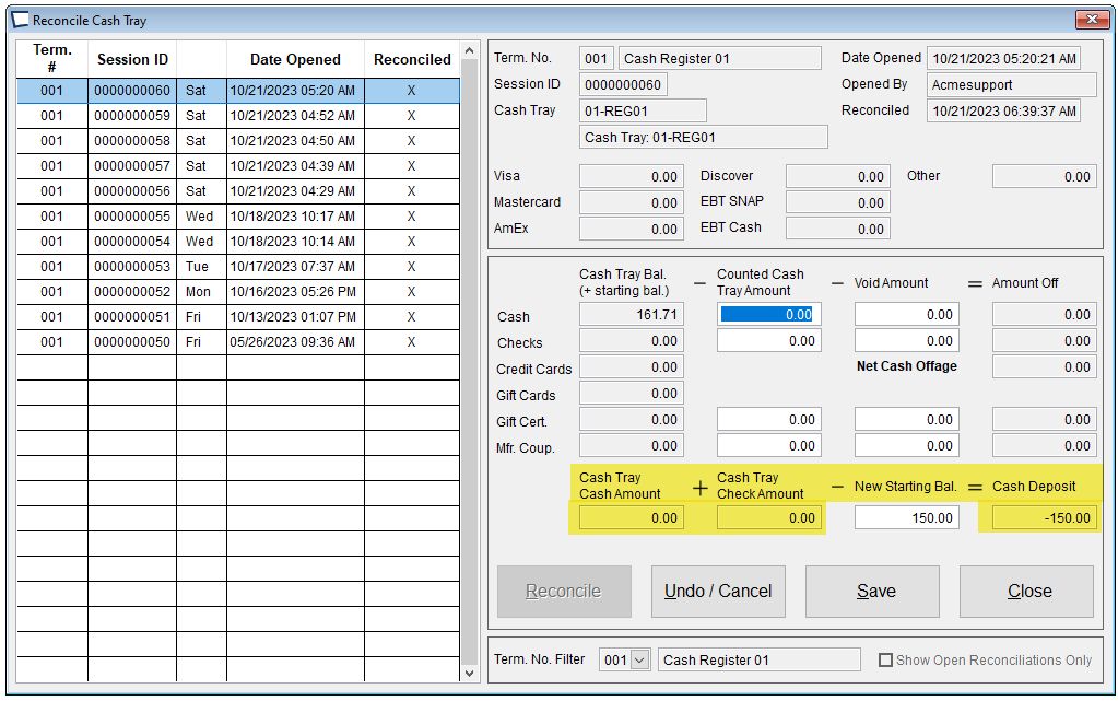 CashTrayReconciliationScreen