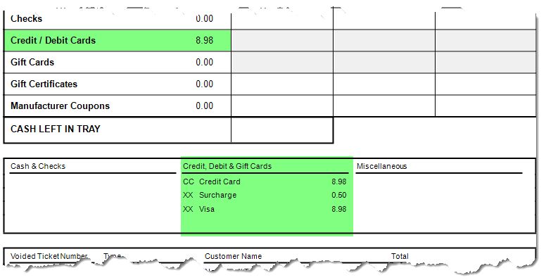 CashTrayReconciliationWithSurcharge