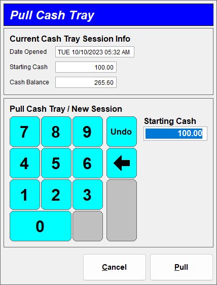 Pull Cash Tray