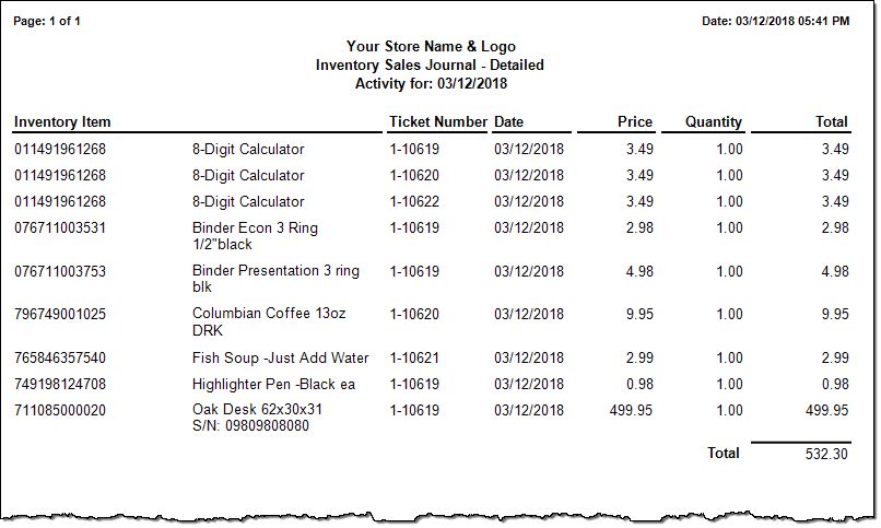 InventorySalesJournal