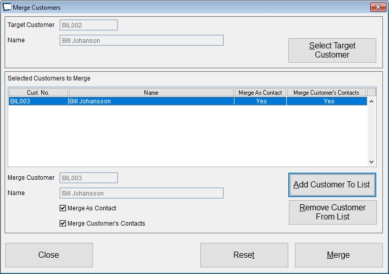 mergecustomers