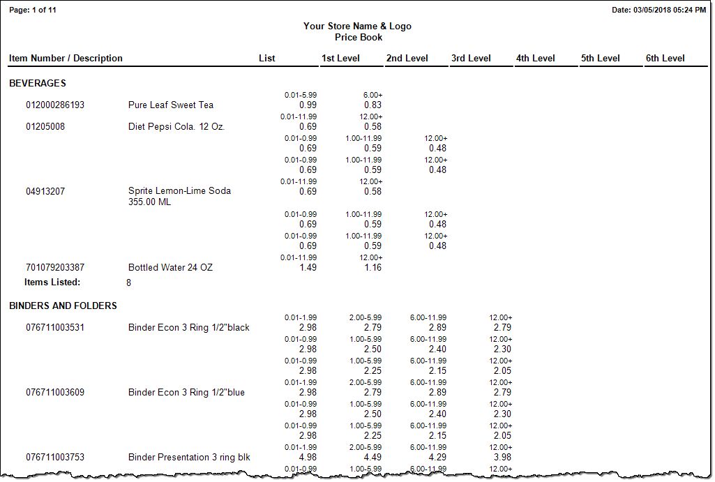 PriceBook